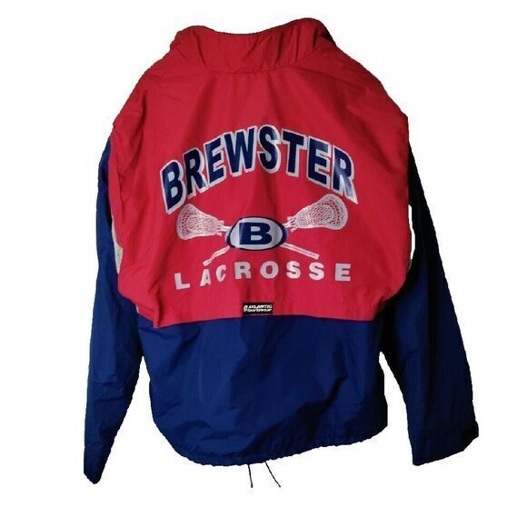 Atlantic‎ Sportswear Men L Brewster Lacrosse Sovernal 23 VTG Mesh Lined Zip Y2K - Picture 5 of 6